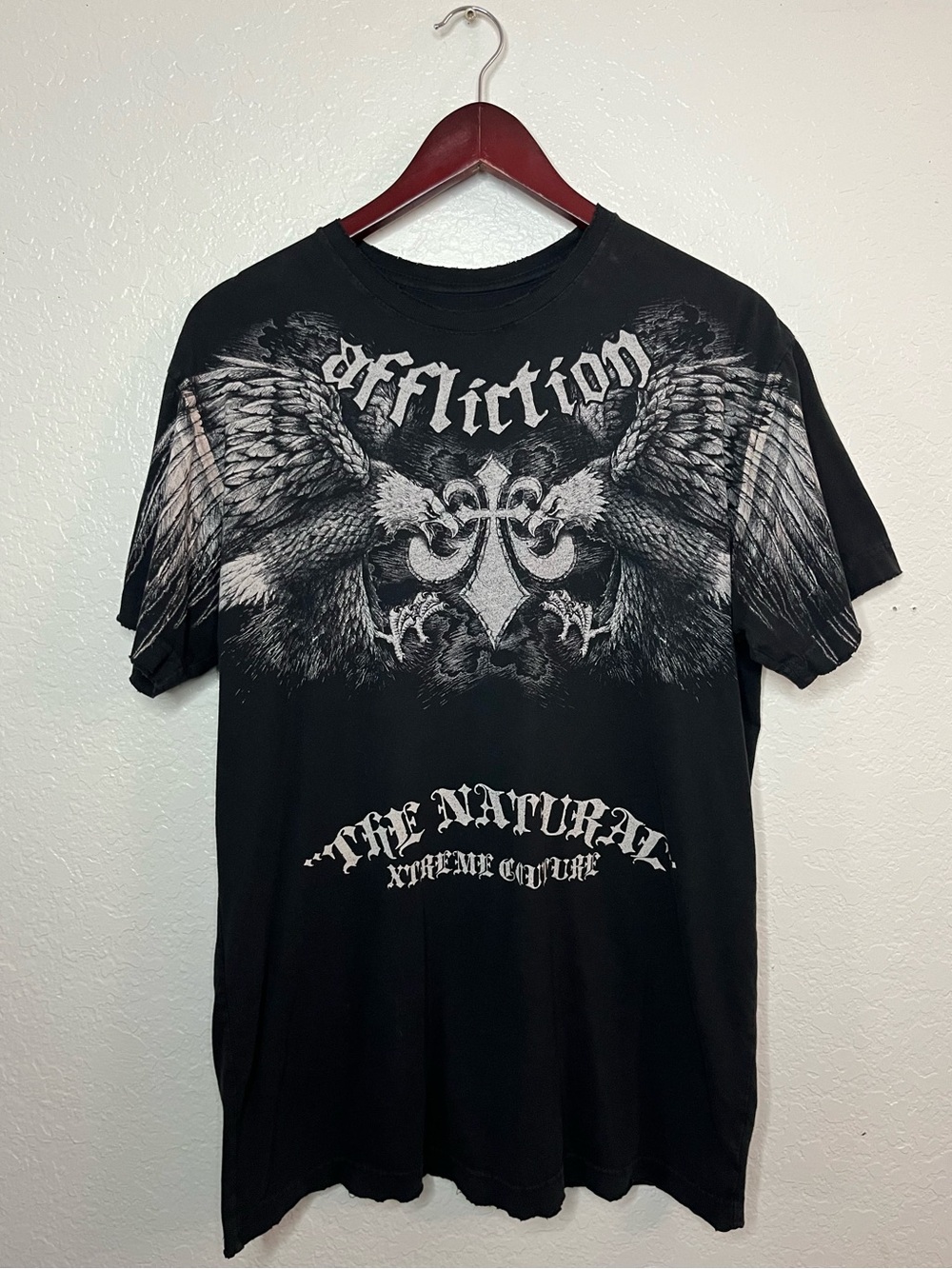 Rare Affliction Xtreme Couture Randy Couture “The Natural” T-Shirt Size XL